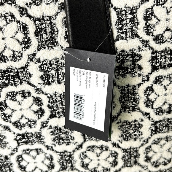 NWT💃Kate Spade Manhattan Spade Flower Monogram Tweed Large Tote Purse - Picture 12 of 12